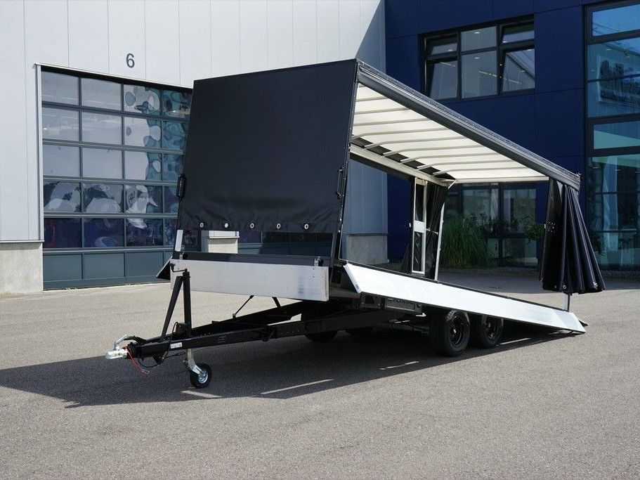 Moetefindt Pritschenanhänger kippbar mit Plane 3.500kg